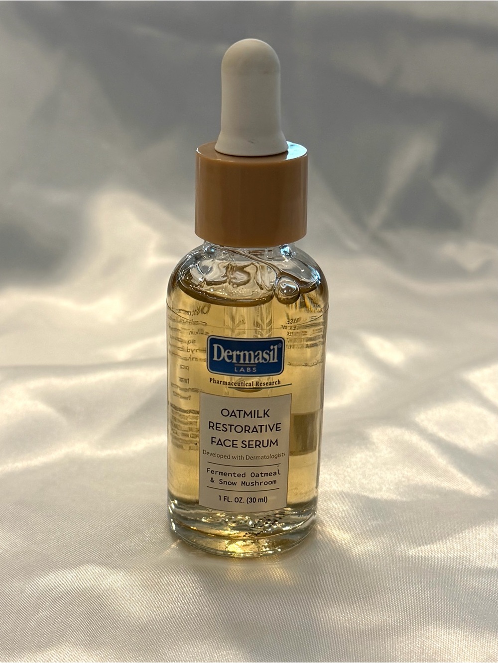Dermasil Oatmilk Restorative Face Serum Fermented Oatmeal Snow Mushroom 1 fl oz